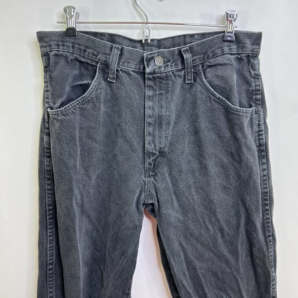 Rustler Vintage Jeans 32 x 32 Black Tapered Bootcut Denim Mens Regular Fit - Picture 2 of 8